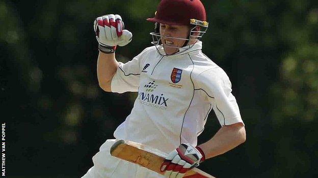 Marnus Labuschagne playing for Sandwich Town in 2014