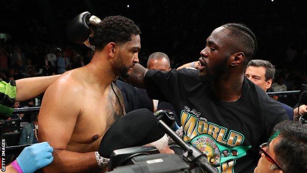 Dominic Breazeale and Deontay Wilder