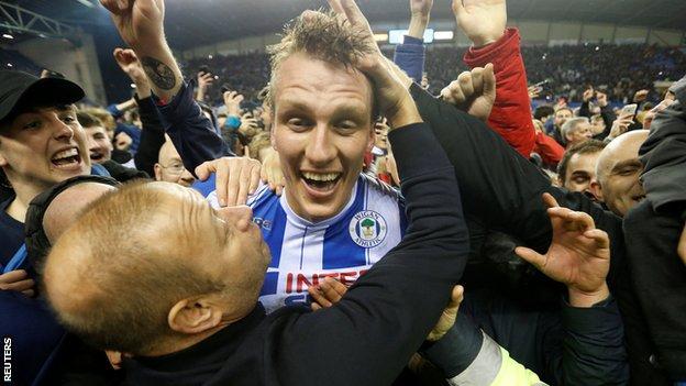 Captain Dan Burn was a stand-out performer for Wigan
