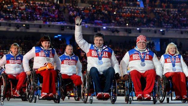 Russia's Sochi Paralympics team