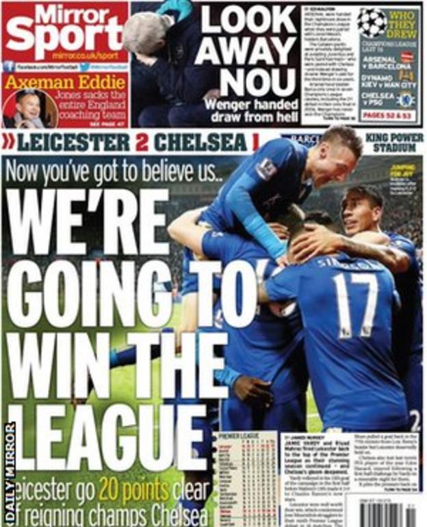 Daily Mirror back page