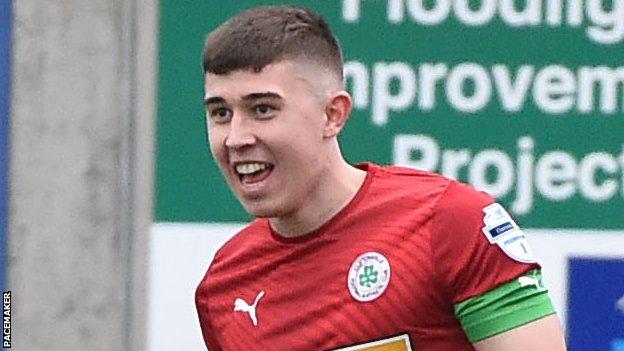 Paul O'Neill scored Cliftonville's second goal to dent Coleraine's title bid