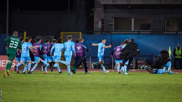 San Marino players celebrate