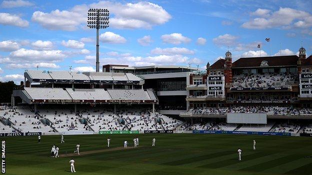 A county cricket match between Surrey and Essex at The Oval