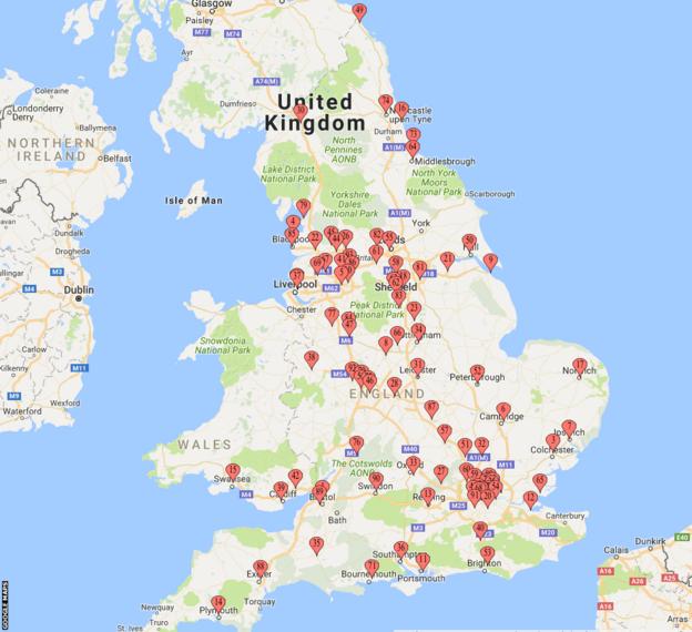 Ed's route around the UK