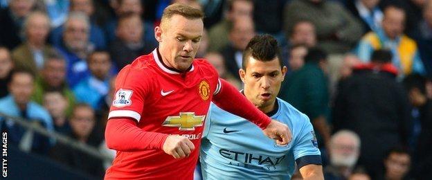 Wayne Rooney and Sergio Aguero