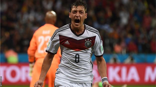 Mesut Ozil playing for Germany