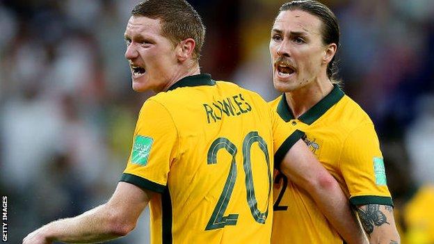 Kye Rowles played the full 90 minutes on Tuesday as Australia beat UAE to set up a World Cup play-off against Peru