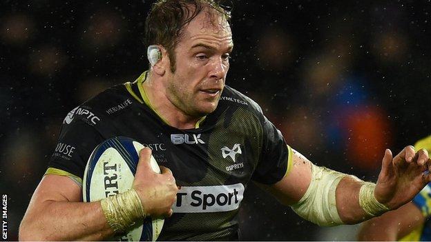 Ospreys: Alun Wyn Jones to be assessed ahead of Scarlets ...