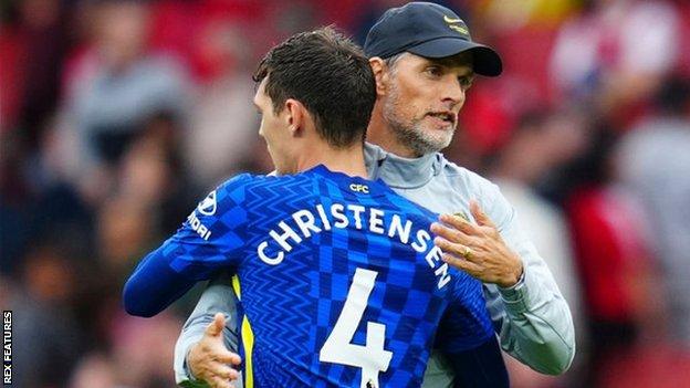 Andreas Christensen and Chelsea manager Thomas Tuchel