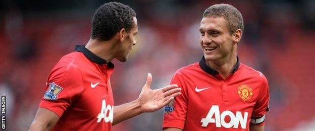 Rio Ferdinand and Nemanja Vidic