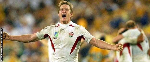 Will Greenwood celebrates England's 2003 World Cup win