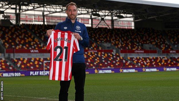 Christian Eriksen makes behind-closed-doors Brentford debut in