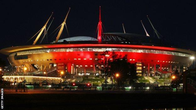 Krestovsky Stadium in St Petersburg