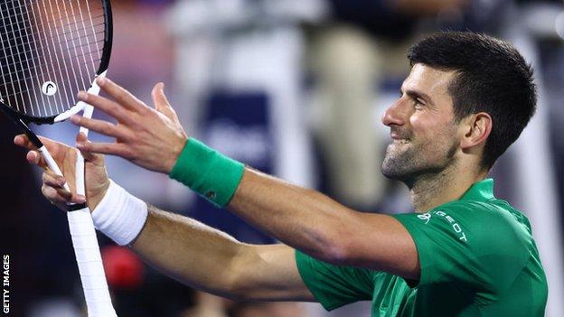 Novak Djokovic wins first match of 2022 at Dubai Tennis Championships