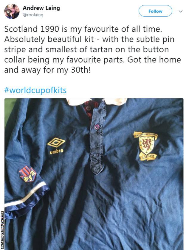 Scotland 1990 World Cup shirt
