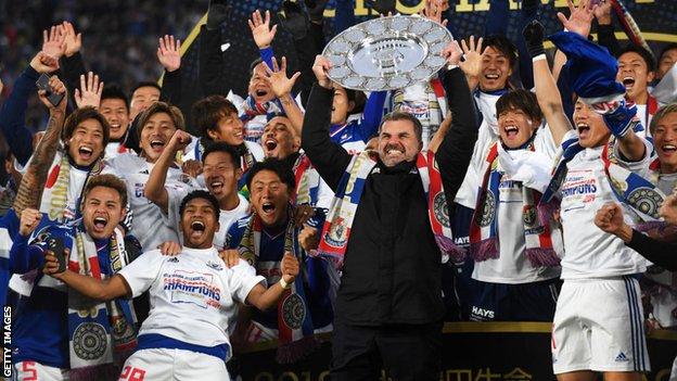 Ange Postecoglou led Yokohama F Marinos to the J-League title in 2019