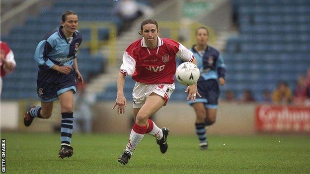 Marieanne Spacey-Cale for Arsenal in the FA Cup against Croydon