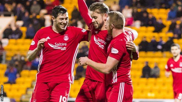 Aberdeen eased to a 3-0 win over St Johnstone in Perth last night