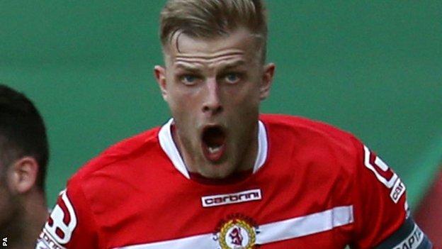 Crewe captain Harry Davis has been limited to just 10 games this season by injury