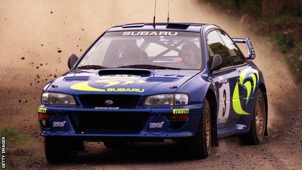 Grist with McRae behind the wheel at Rally New Zealand in 1998