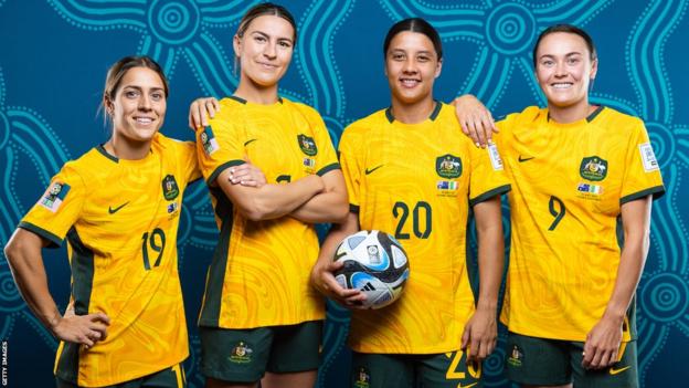 Katrina Gorry, Steph Catley, Sam Kerr and Caitlin Foord