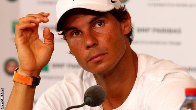 Rafael Nadal was emotional in his news conference