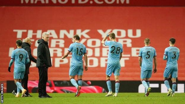West Ham players after full-time