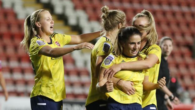 Women's Champions League: Slavia Prague 2-5 Arsenal - Vivianne Miedema  scores four - BBC Sport