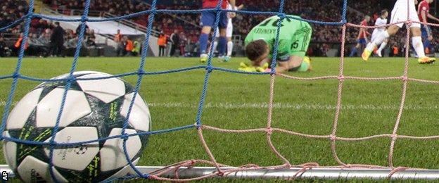 Igor Akinfeev responds after Tottenham's goal