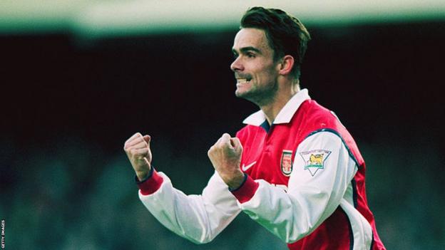 Marv Overmars as a player for Arsenal