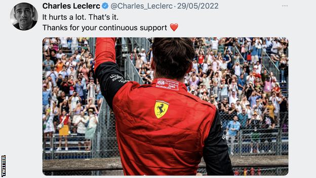 Charles Leclerc tweet