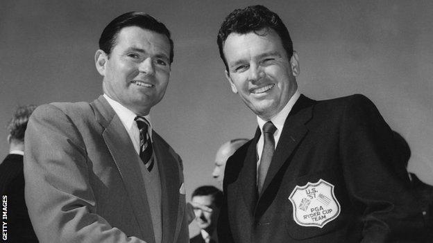 Dai Rees and Jackie Burke at the 1957 Ryder Cup