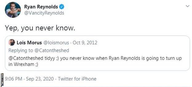 Ryan Reynolds tweet