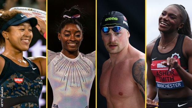 Naomi Osaka, Simone Biles, Adam Peaty and Dina Asher Smith