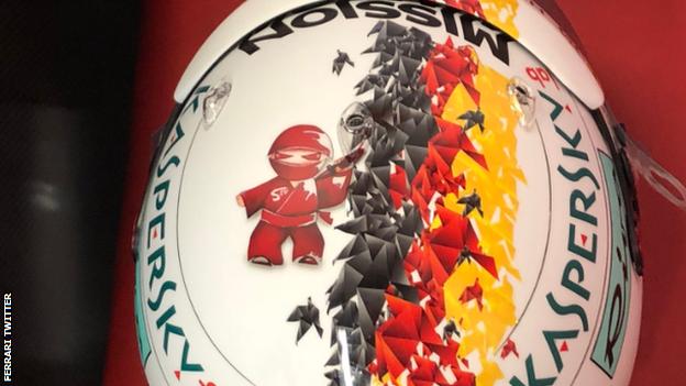 Sebastian Vettel race helmet