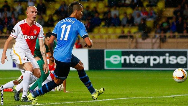 Clinton Njie Tottenham in a match of Europa League Anderlecht - FC