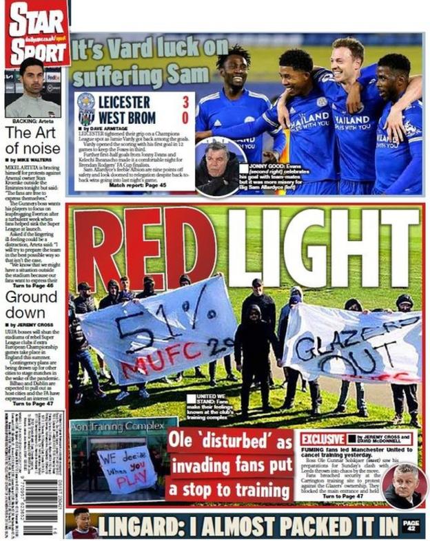 Friday's Daily Star back page