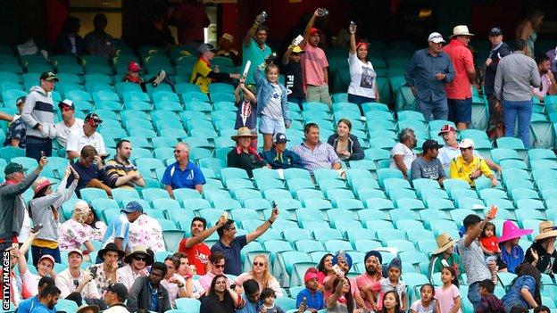 India fans at the Sydney Cricket Ground