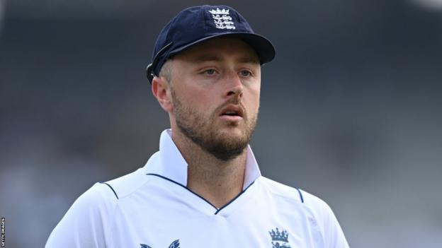 Ollie Robinson on England duty in India