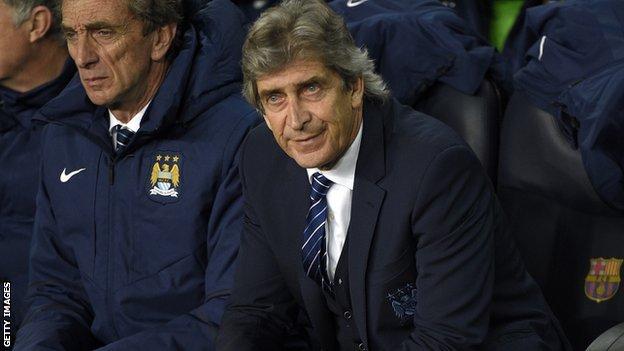 The Malaga Coach Manuel Pellegrini before the Match Editorial