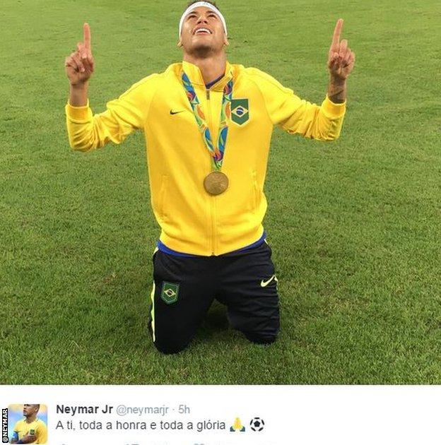 Neymar on twitter