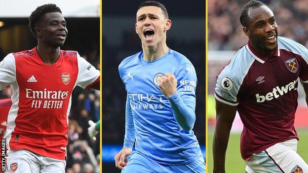 Bukayo Saka, Phil Foden, Michail Antonio