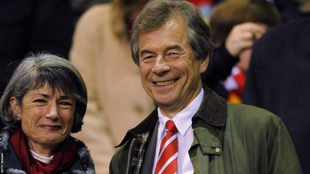 Sir Martin Broughton and his wife pictured in 2010