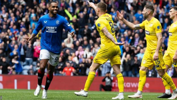 Rangers' match-winner Danilo celebrates