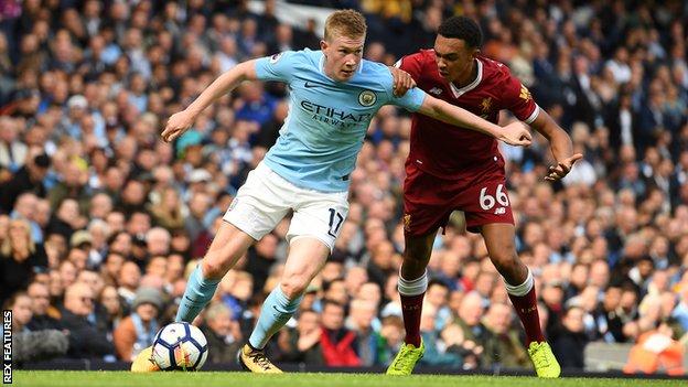 Kevin de Bruyne and Trent Alexander-Arnold