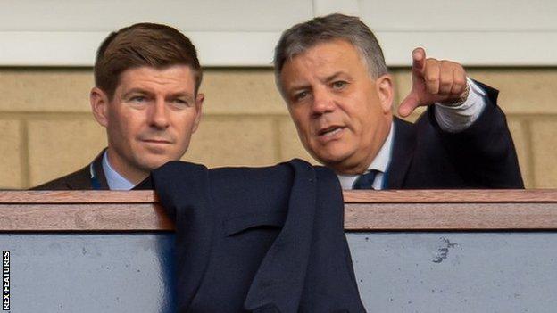 Mark Allen (right) with Steven Gerrard