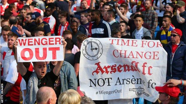 Wenger Out banners