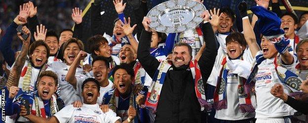 Ange Postecoglou led Yokohama F Marinos to the J-League title in 2019