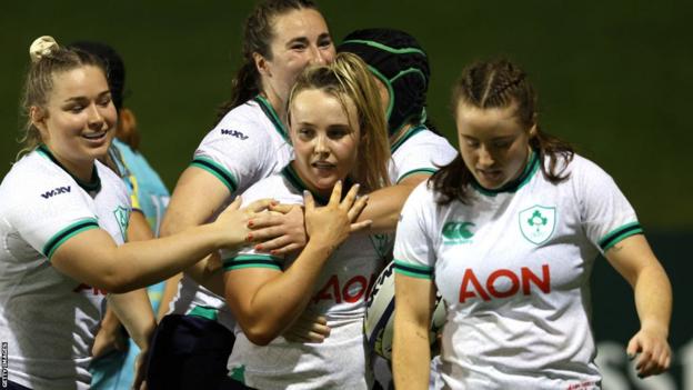 Ireland centre Aoife Dalton scored two tries
